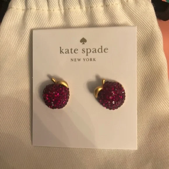 kate spade Jewelry Kate Spade Dashing Beauty Red Apple Sparkle